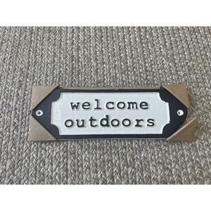 Target Smith & Hawken Welcome Outdoors Aluminum Wall Sign Nature Outdoor/Indoor